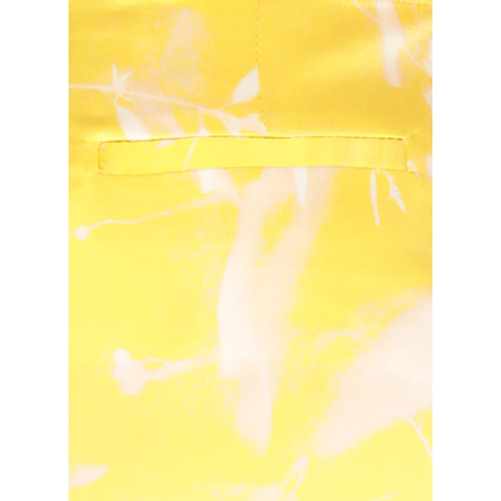Fabiana Filippi Gele satijnen broek met contrasterende details Yellow Dames