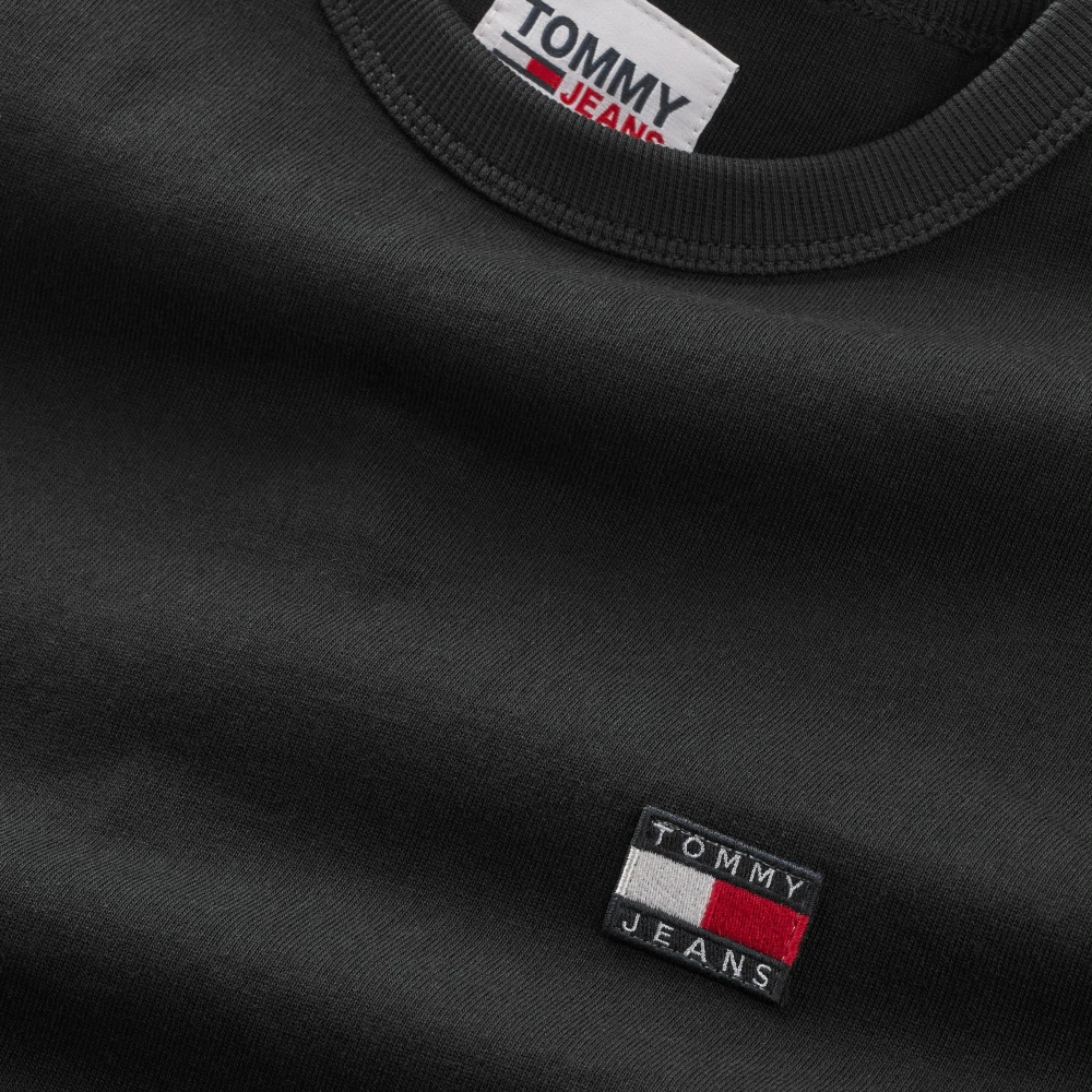 Tommy Jeans Klassieke pasvorm longsleeve T-shirt met badge Black Heren