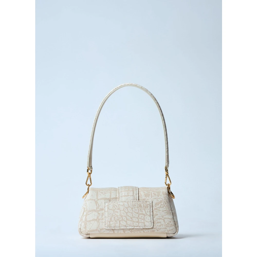 Jacquemus Gewatteerde Katoenen Schoudertas met Logo Beige Dames