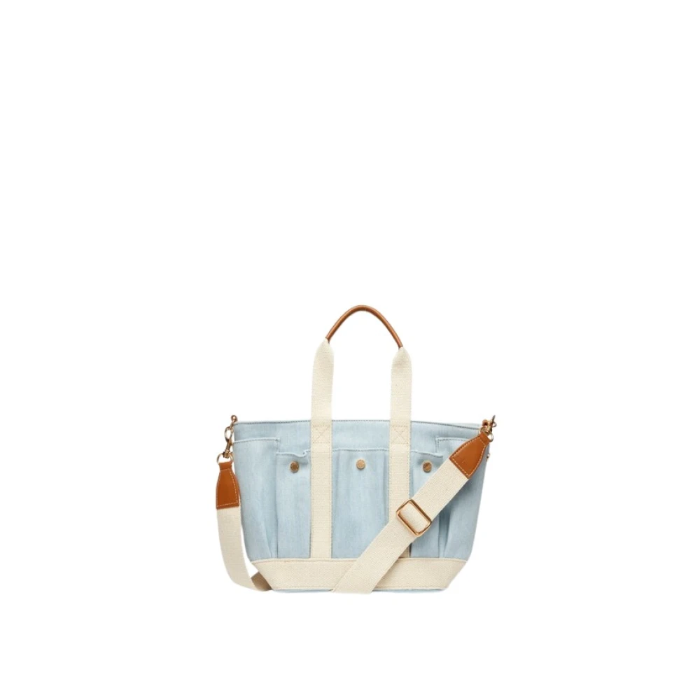 Vanessa Bruno Glacier Multi-pocket Schoudertas Blue Dames