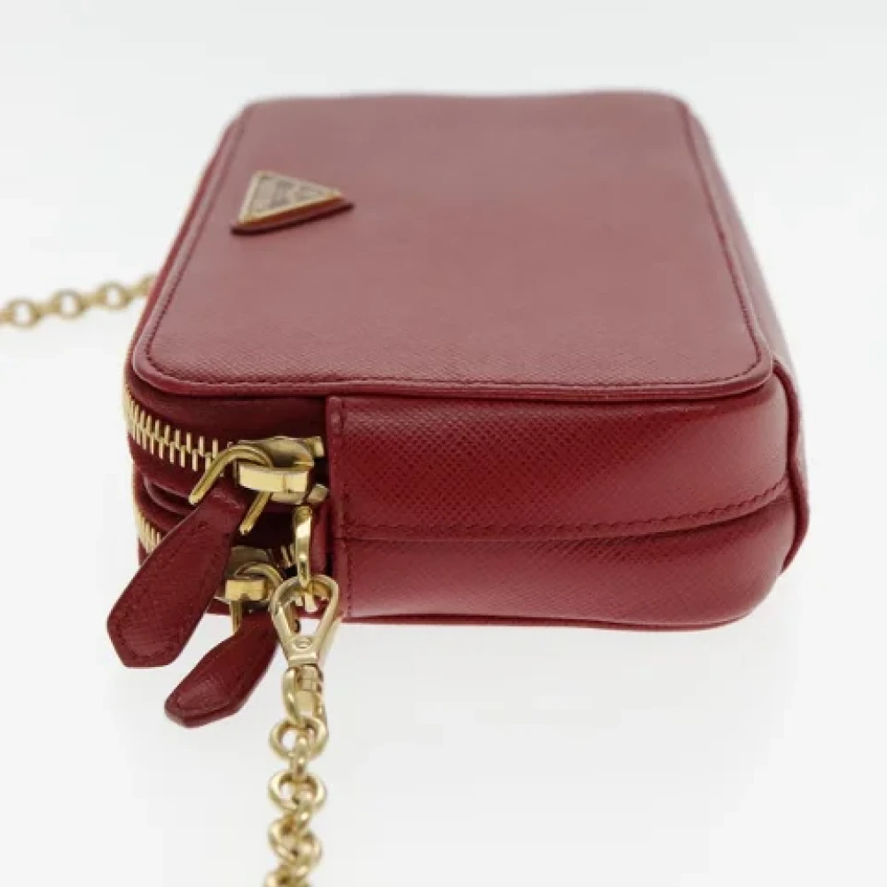 Prada Vintage Pre-owned Leather prada-bags Red Dames