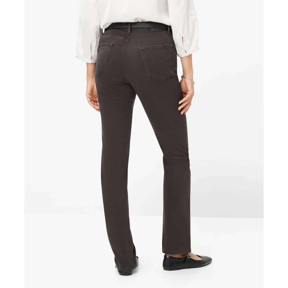 BRAX Katoen Satijn Five-Pocket Broek Gray Dames