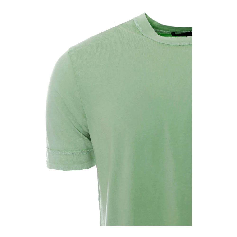drykorn Vintage T-shirt met gescheurde halslijn Green Heren