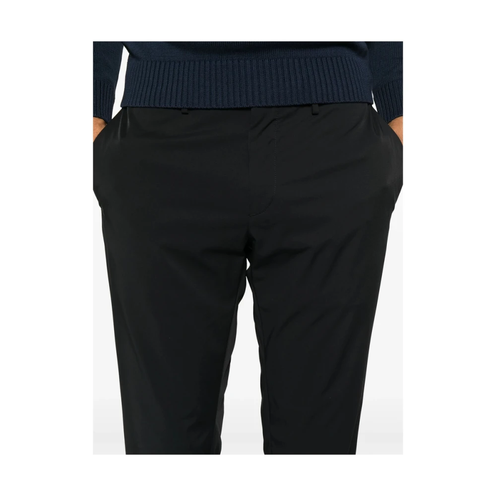 Incotex Zwart Voorste Knoop Rits Riemlussen Black Heren