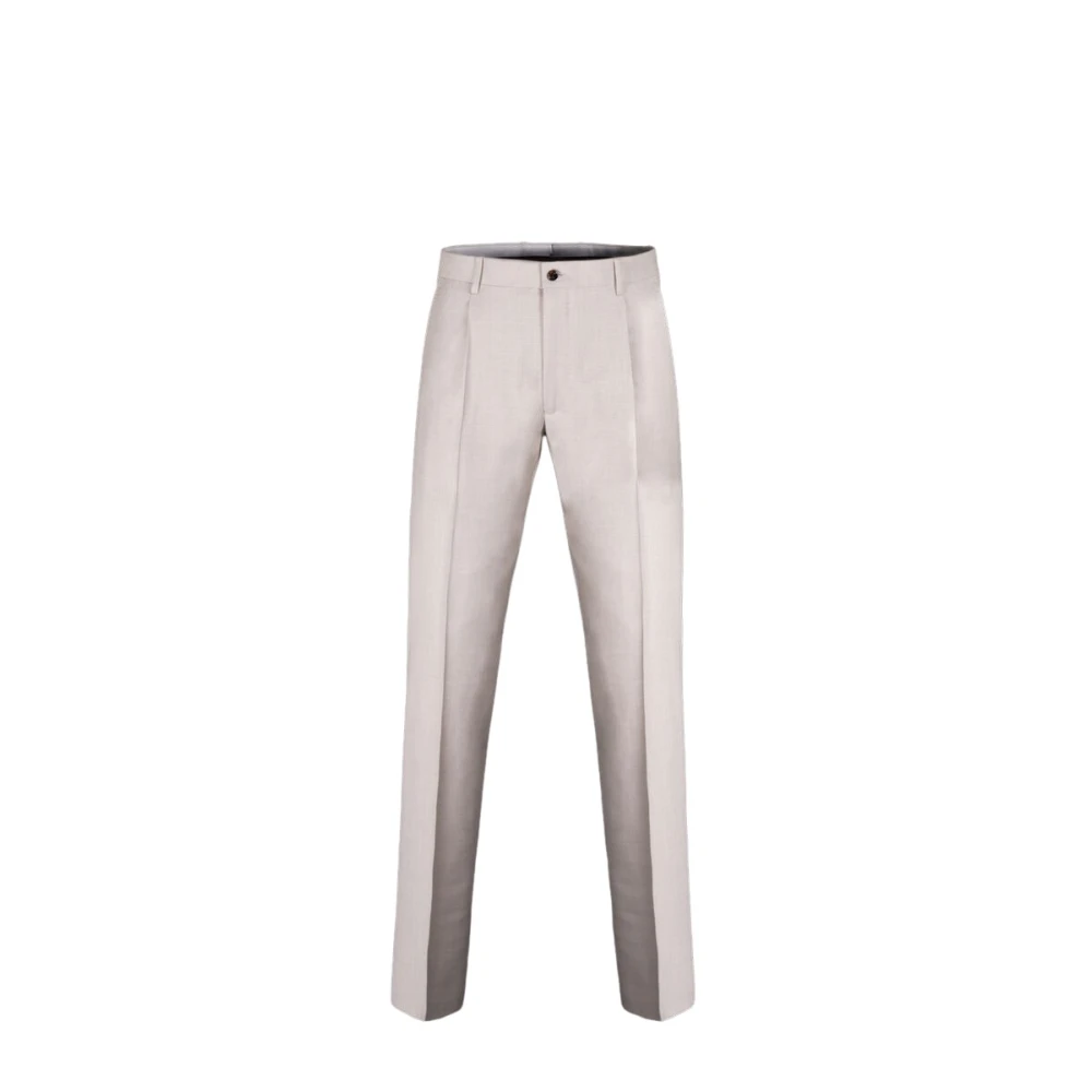 Moorer Chino byxor i ull-siden-linneblandning White, Herr