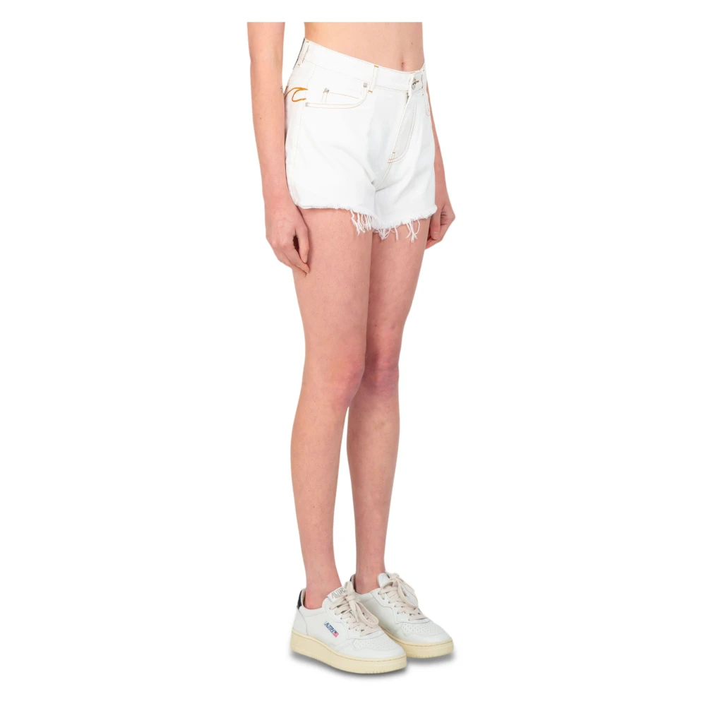 pinko Gefranjerde Honing Shorts White Dames