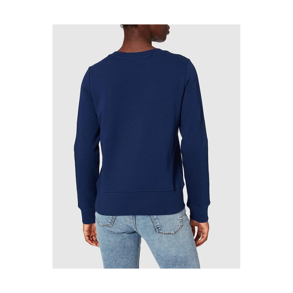 Love Moschino Blauw Katoenen Sweatshirt met Merkdesign Blue Dames