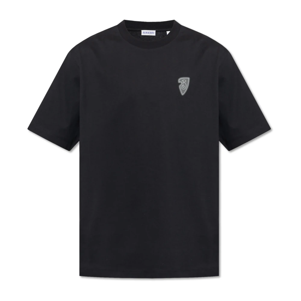 Burberry Men's Black T-Shirt With Printed Logo