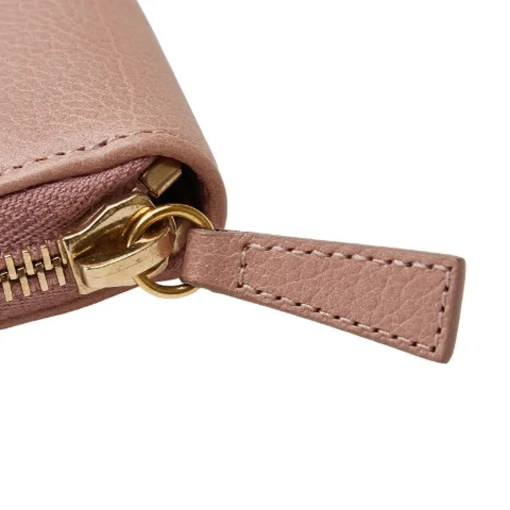 Yves Saint Laurent Vintage Pre-owned Leather wallets Pink Dames