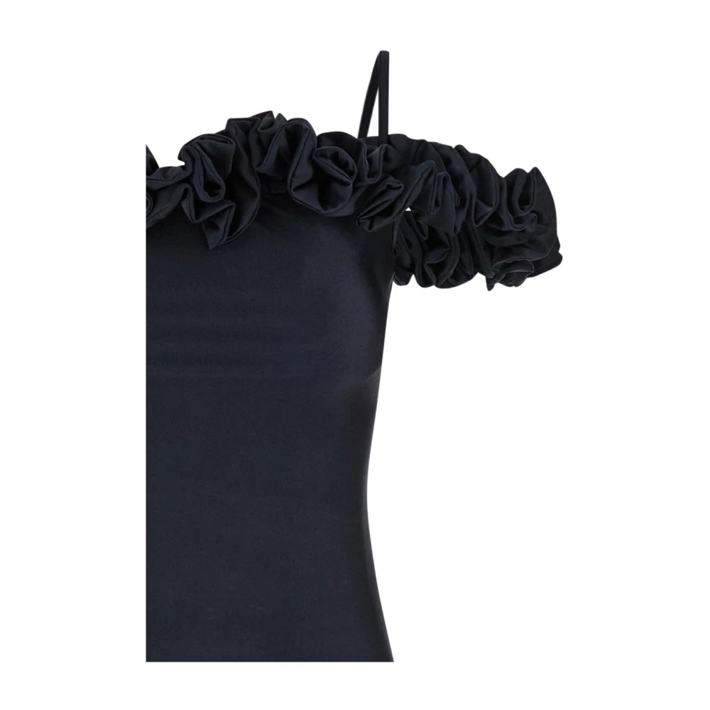 Coperni Zwarte Ruffle Jurk Black Dames