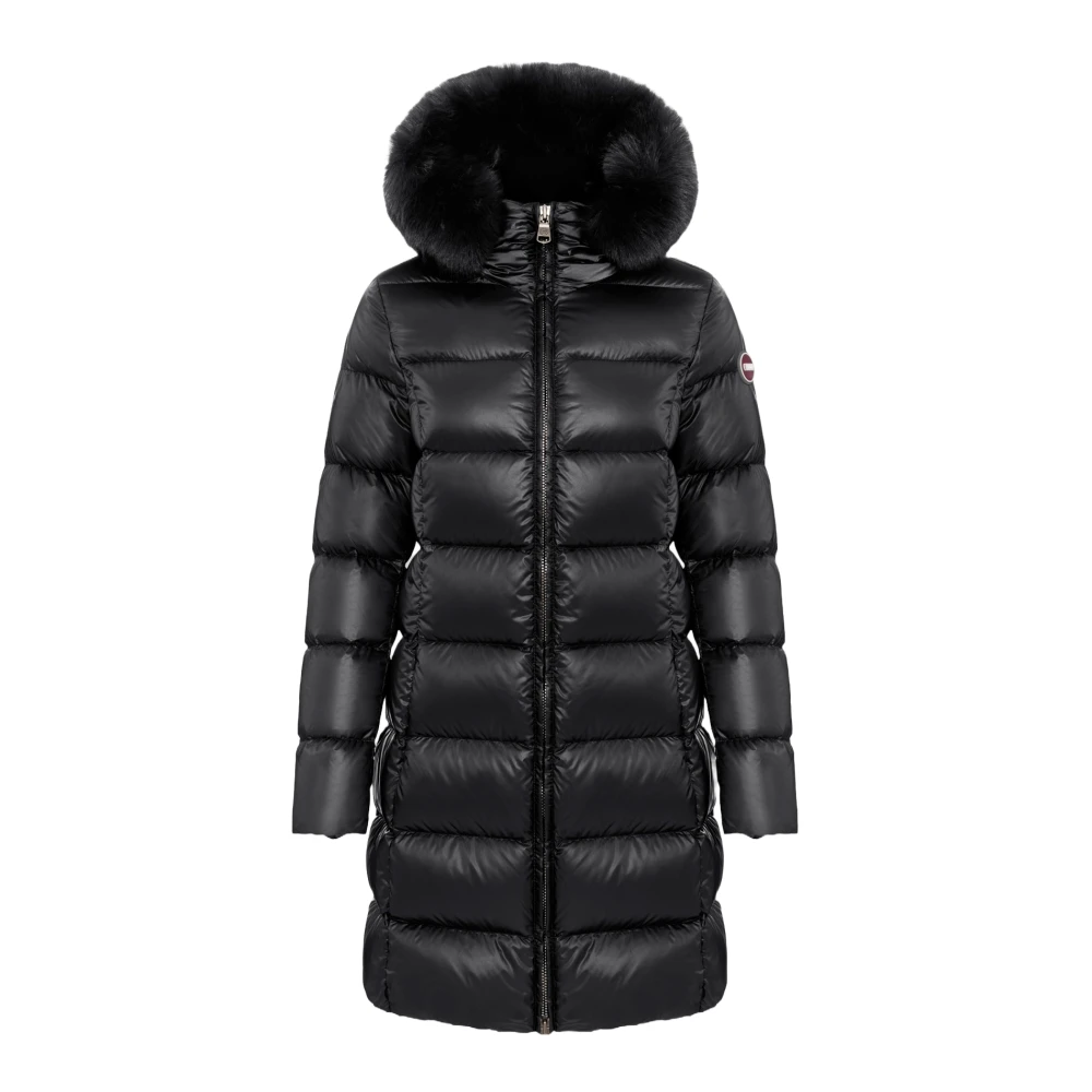 Colmar Zwarte Winterjas met Bont Capuchon Black Dames