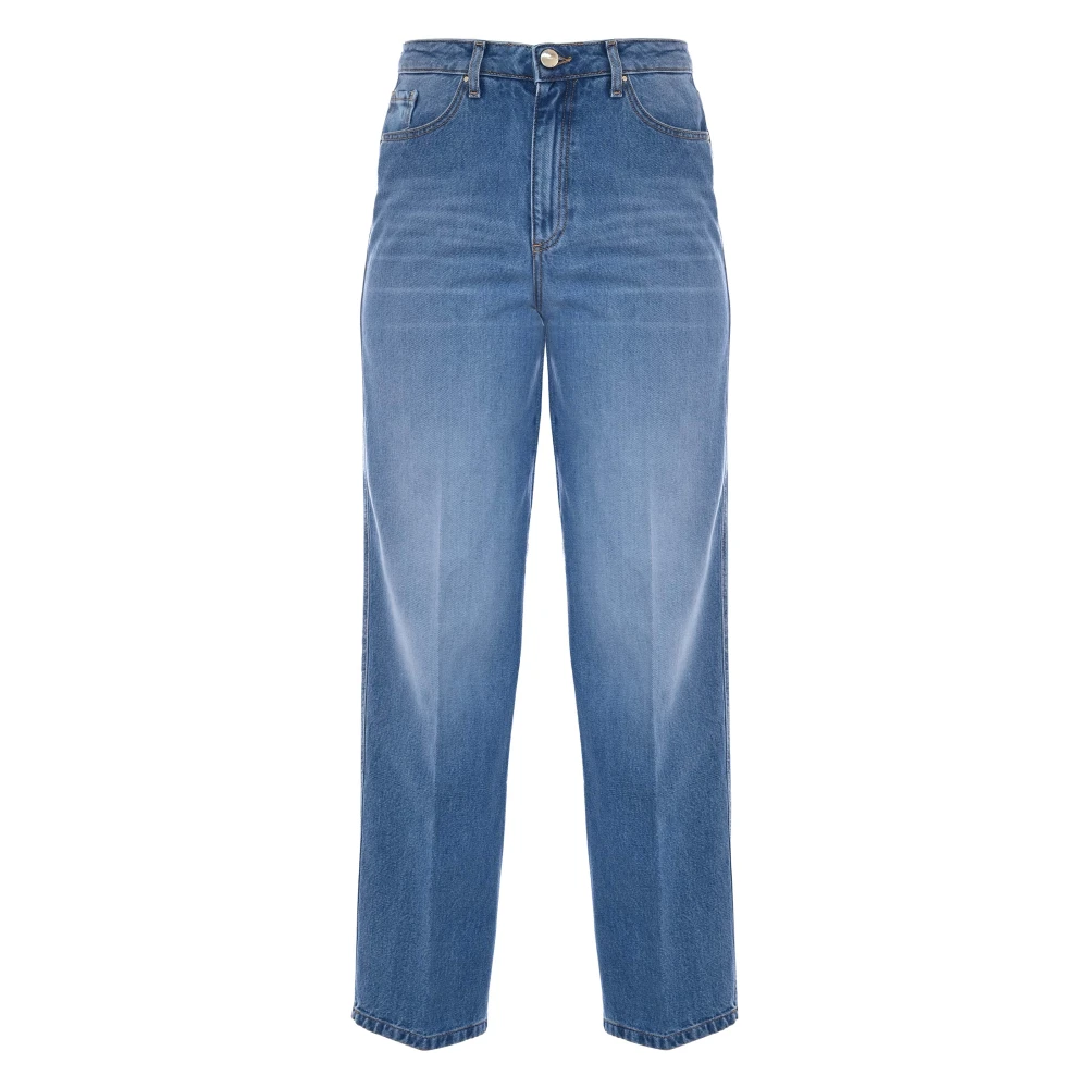 Kocca Stone-Washed Straight Leg Jeans Blue, Dam