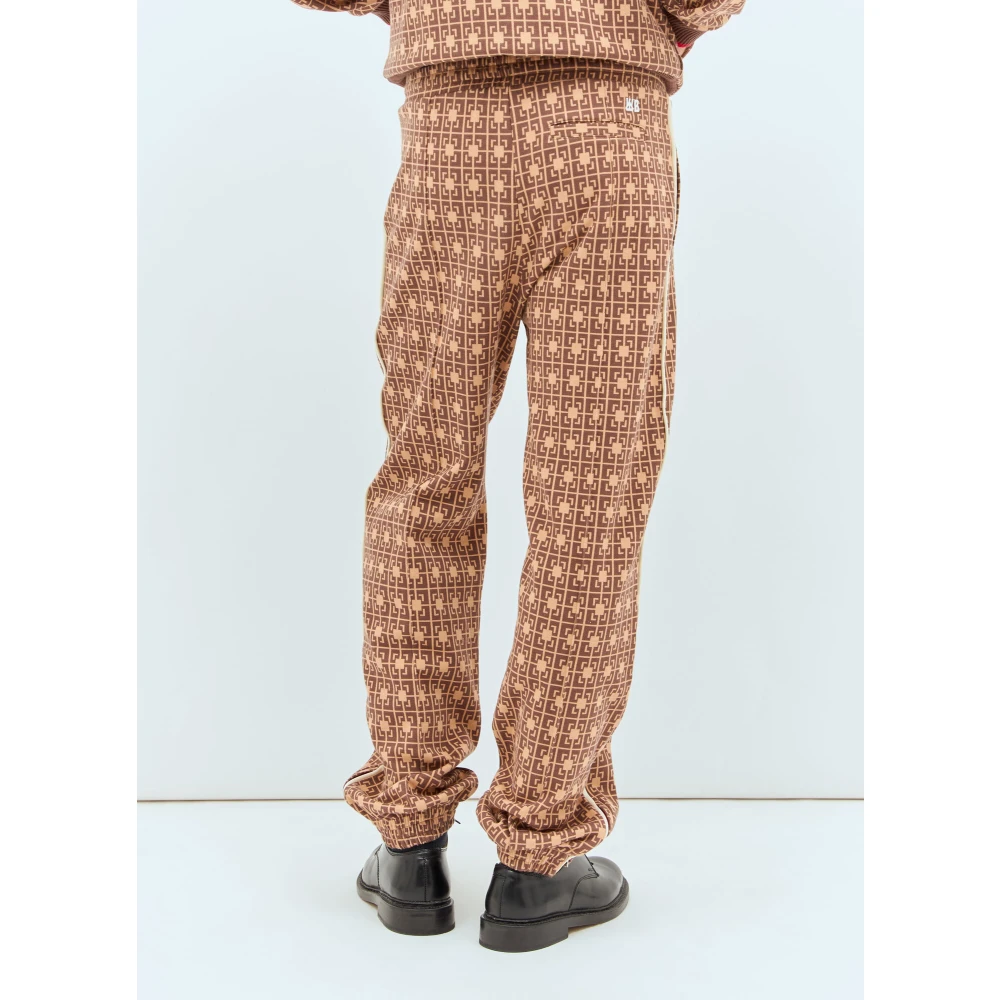 Wales Bonner Grafische Jacquard Track Pants Brown Heren
