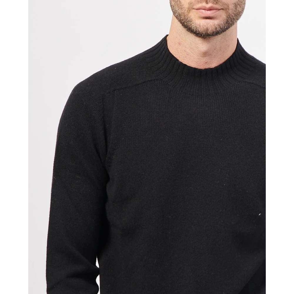 Gran Sasso Zwarte Alpaca Cashmere Trui Black Heren