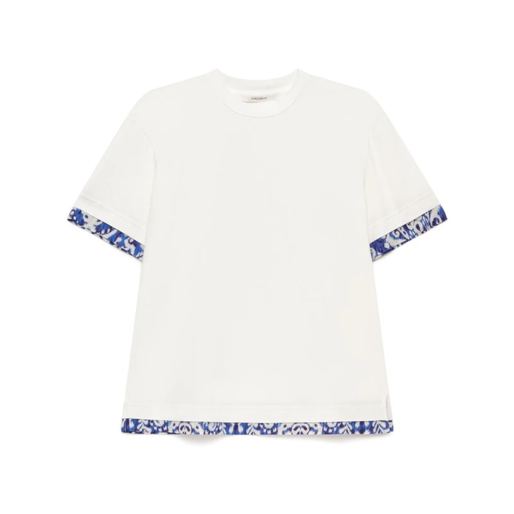 Maliparmi Women's White T-Shirts, Xl, Botanical's Print T-Shirt