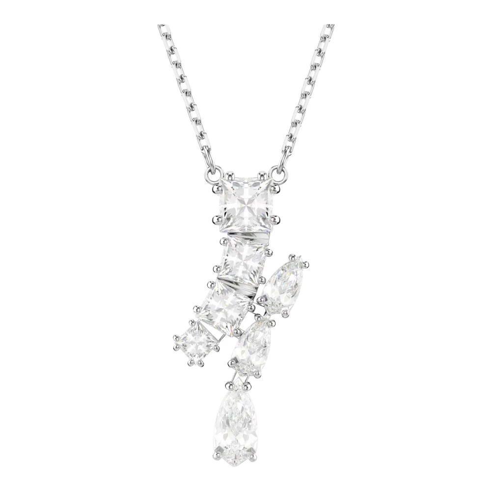 Swarovski Women's Gray Necklaces, One Size, Necklace Matrix Pendant White 5700420