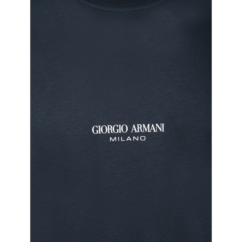 Giorgio Armani Blauw T-shirt met korte mouwen Blue Heren