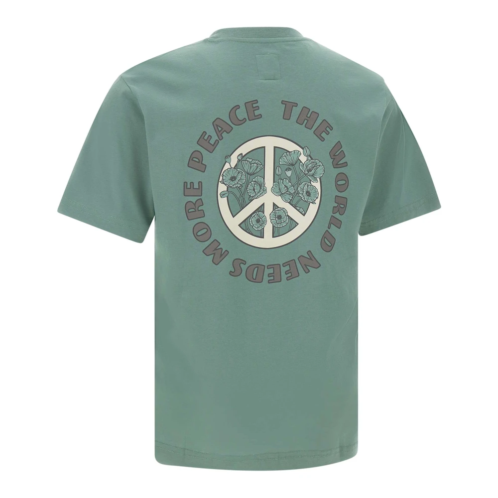 Emporio Armani Groene Katoenen T-shirt Stormy Sea World Green Heren