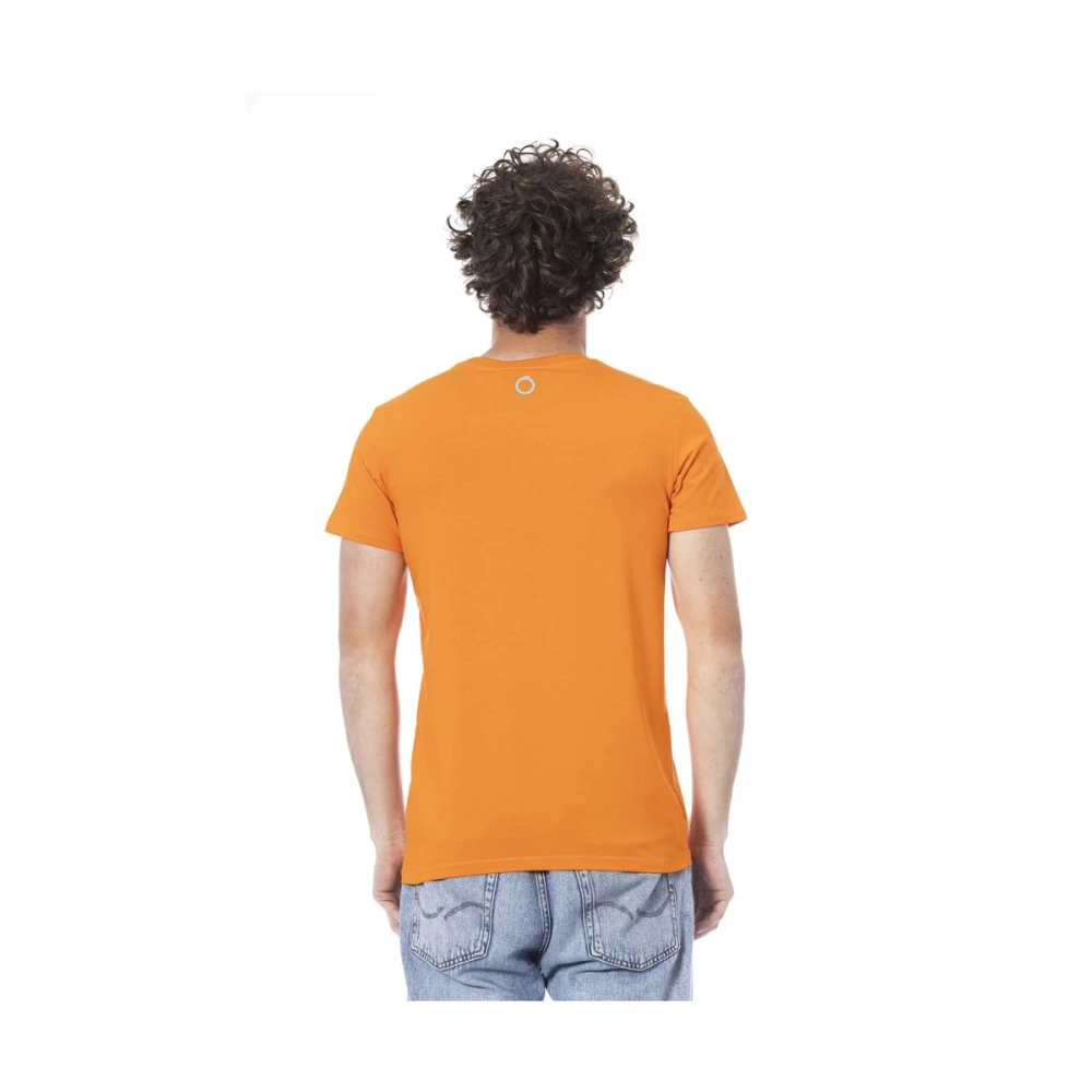 Trussardi Oranje Beachwear Logo Print T-Shirt Orange Heren