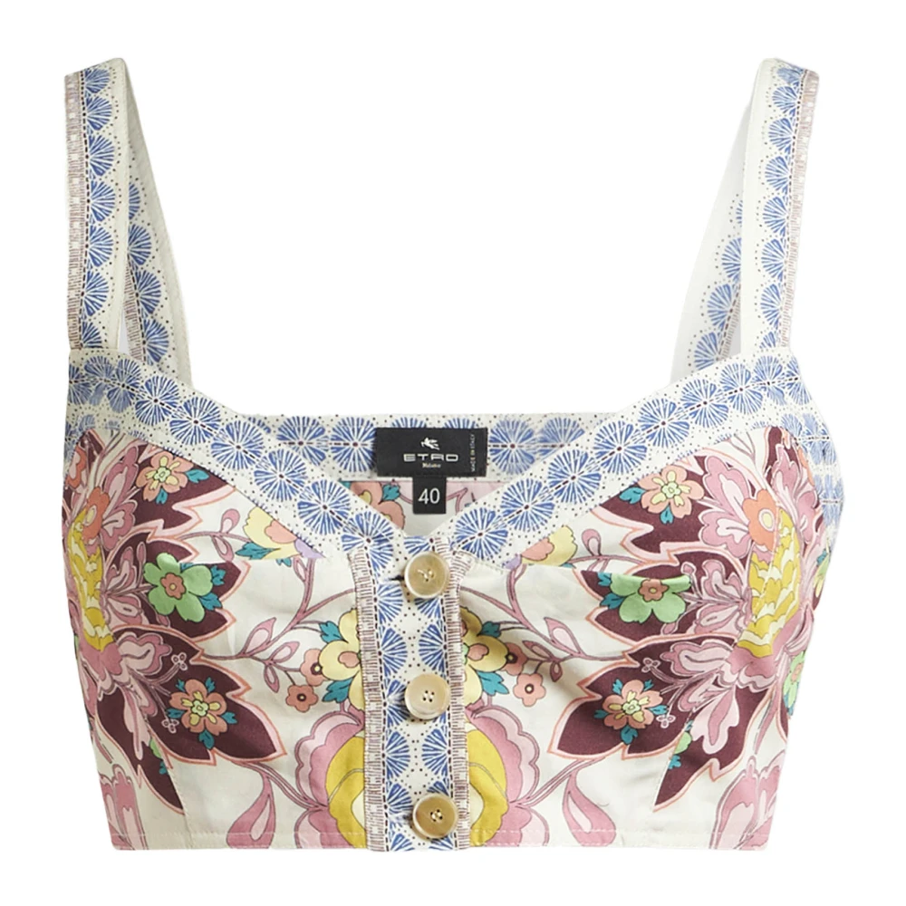 ETRO Bloemenprint Crop Top Multicolor Dames