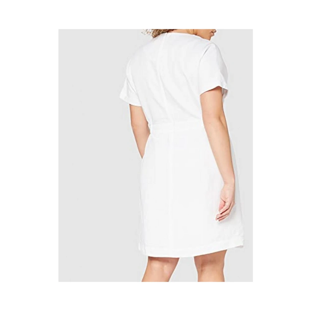 Tommy Hilfiger Linnen SS Jurk White Dames