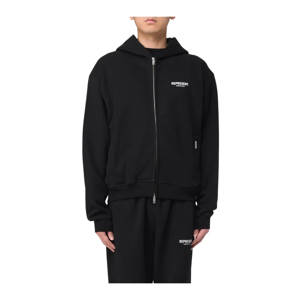 Represent Men's Black Zip-Throughs, M, Zip-Through Sweatshirt