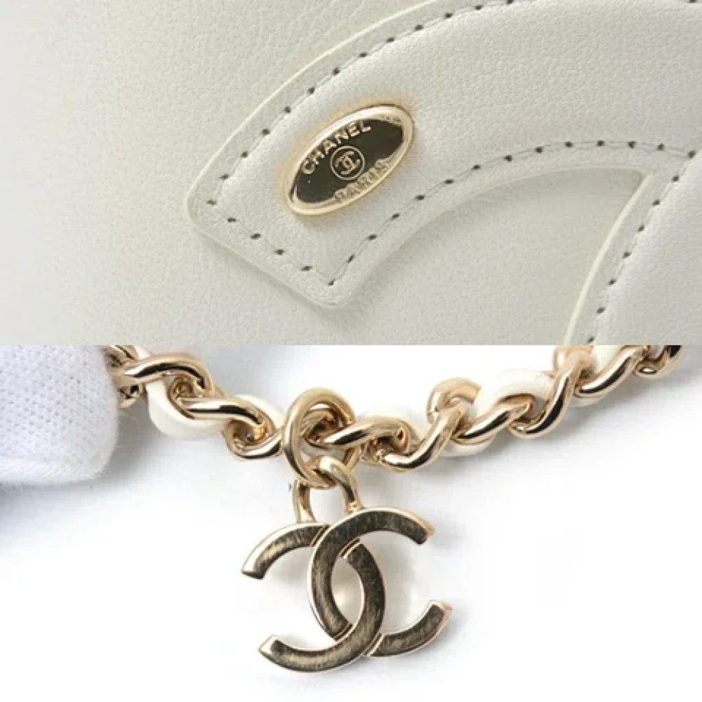 Chanel Vintage Pre-owned Leather handbags White Dames