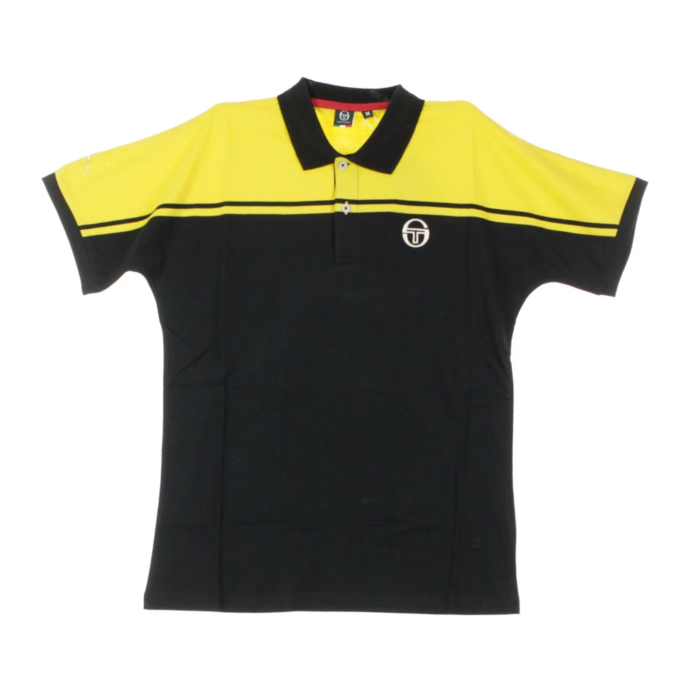 Sergio Tacchini Polo met korte mouwen in zwart mosterd Black Heren