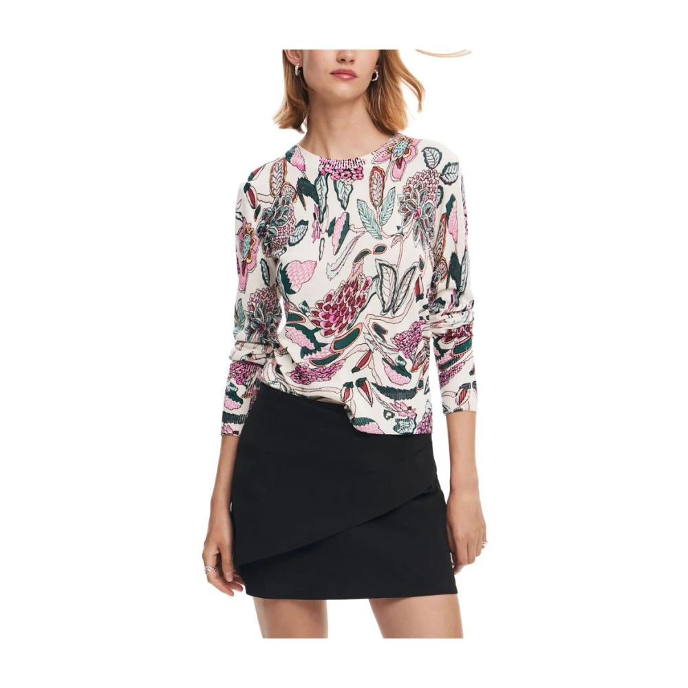 Desigual Dames Gebreide Kleding Collectie: Herfst Winter Multicolor Dames