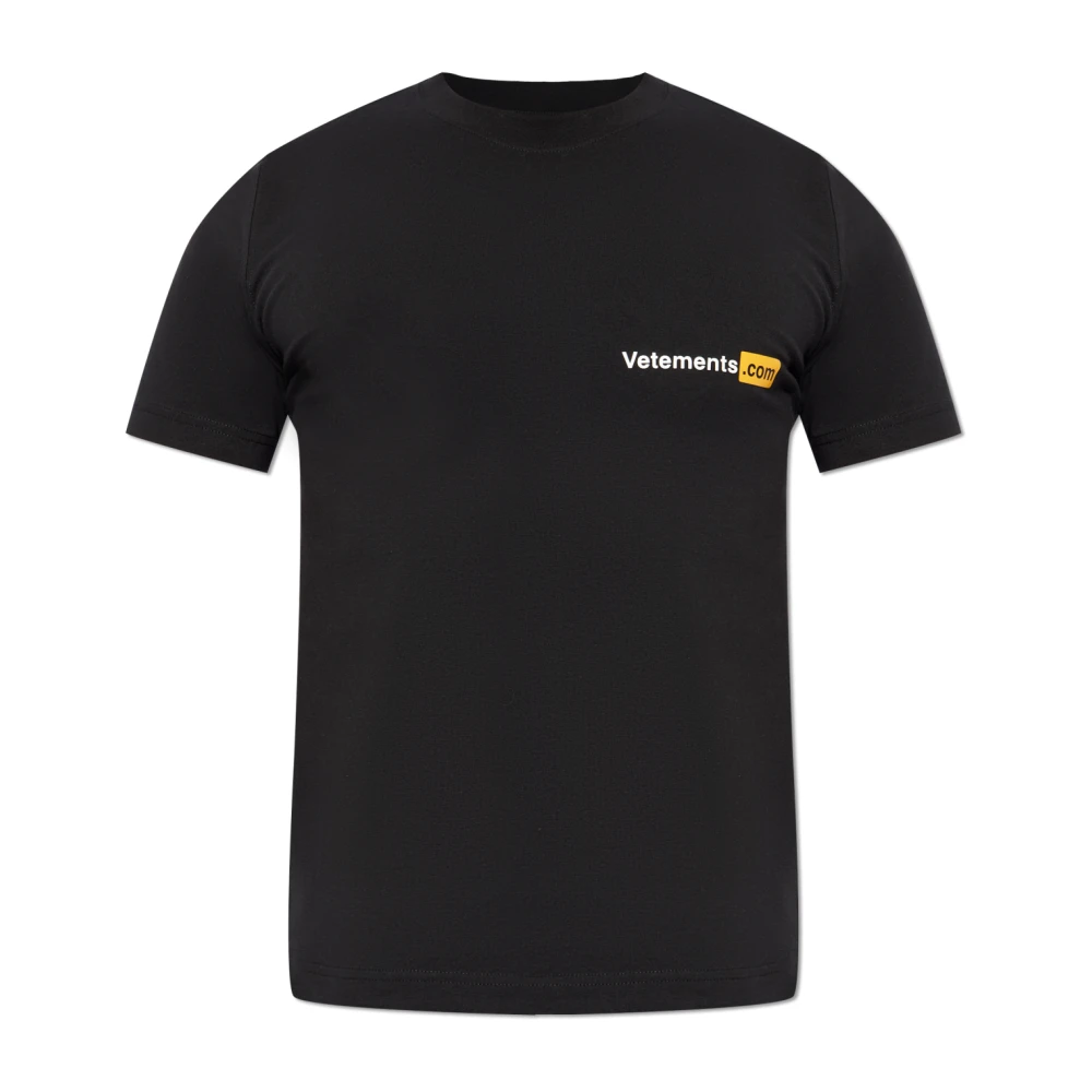 Vetements Bedrukt T-shirt Black Heren