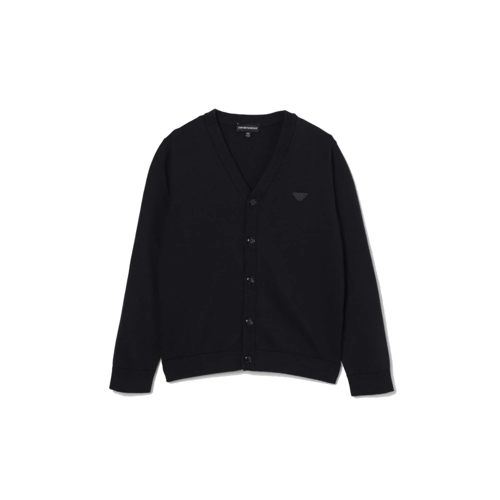 Emporio Armani Boys Blue Maglia Cardigan - Kids Cardigans - 4 Y - Kids