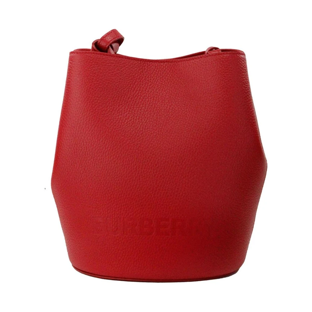 Burberry Stijlvolle Bucket Crossbody Tas met Magnetische Sluiting Red Dames