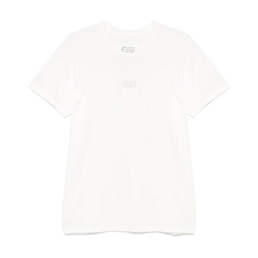 Maison Margiela Witte Handtekening Logo T-shirts en Polos White Heren