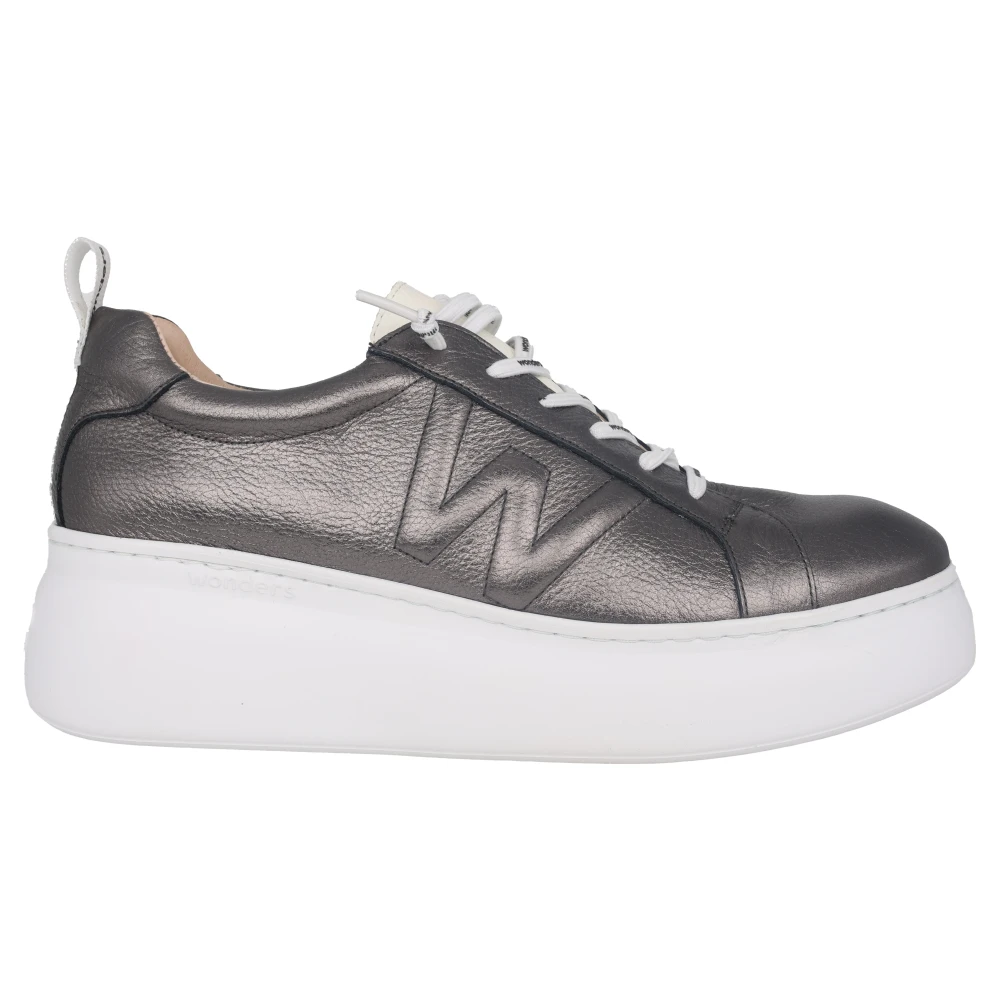 Wonders Grijze Damessneakercollectie Dames Schoenen Grijs