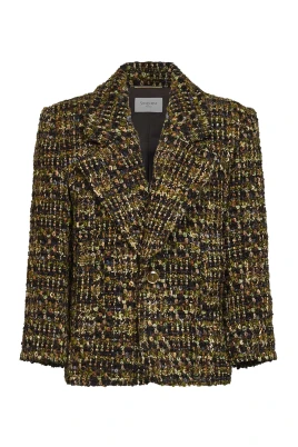 Enkelknäppt kavaj i tweed