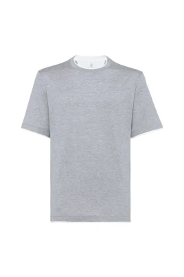 Grå Jersey Crew Neck T-shirt