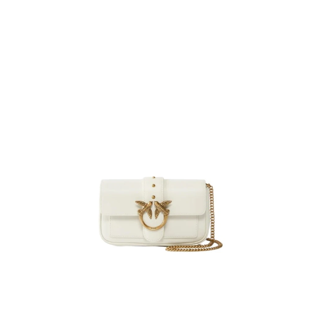Pinko Women's White Cross Body Bags, One Size, Pocket Love Bag One Simply