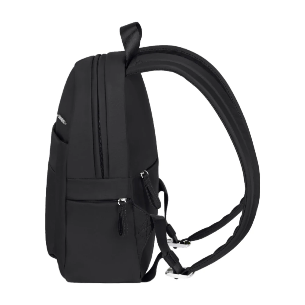 Samsonite Zwarte Nylon Rugzak met Zakken Black Dames