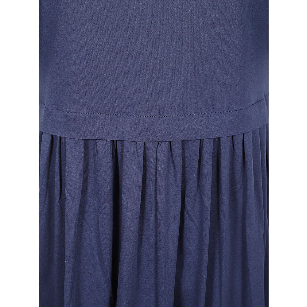 Max Mara Weekend Blauwe Katoenen Midi Jurk Blue Dames