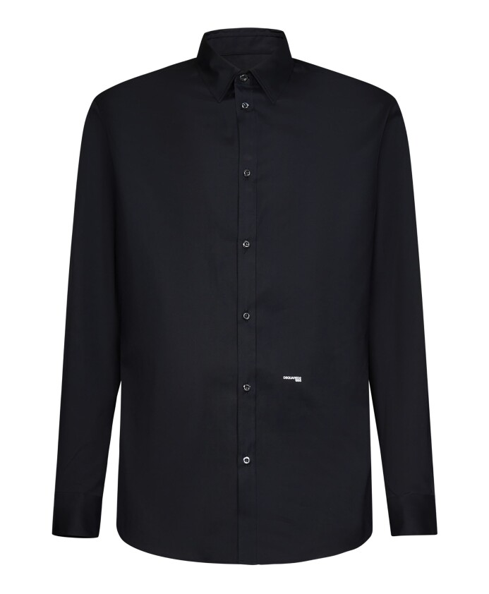 black-stretch-poplin-shirt