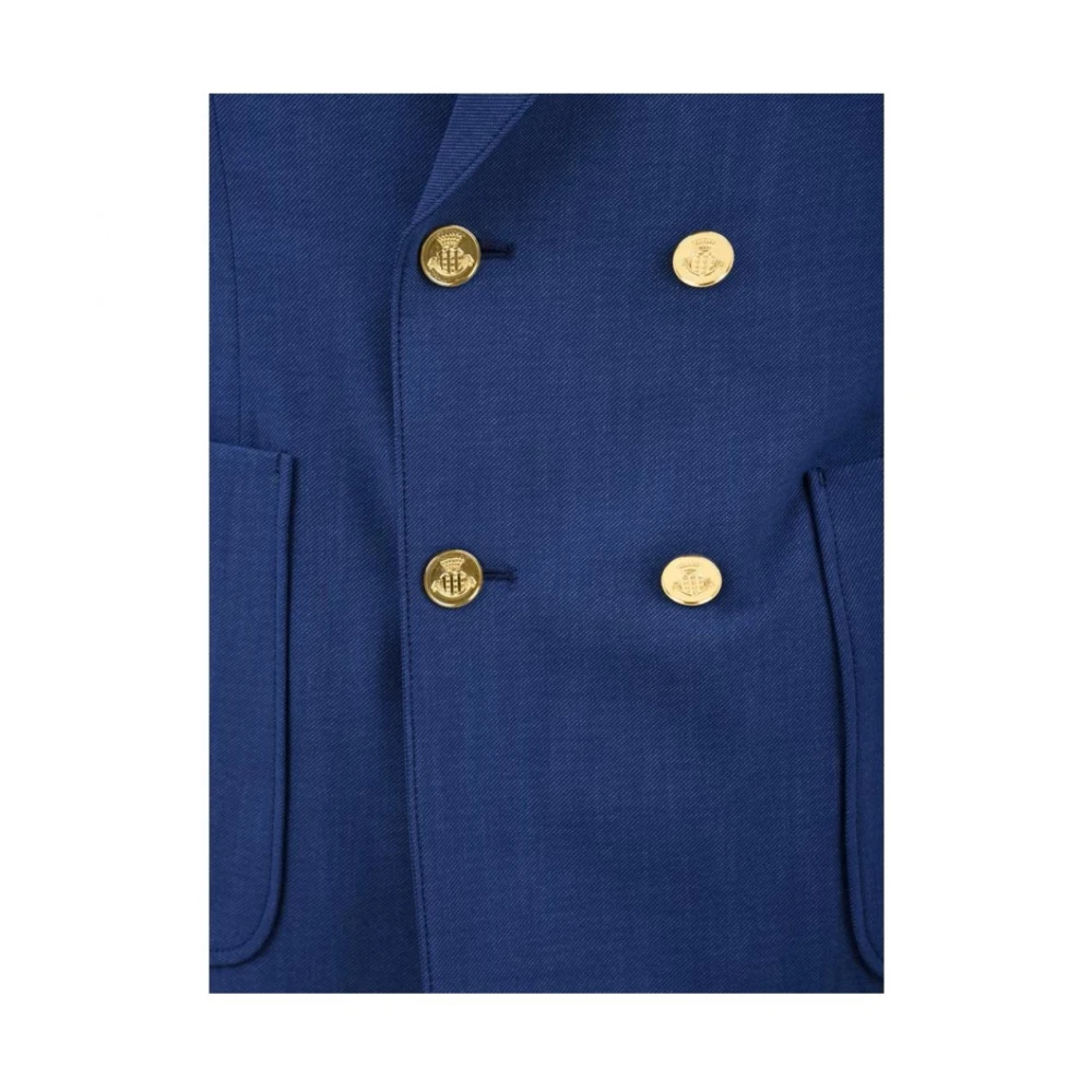 Daniele Alessandrini Polyester Blazer Verhoog Stijl Blauw Gelegenheid Blue Heren