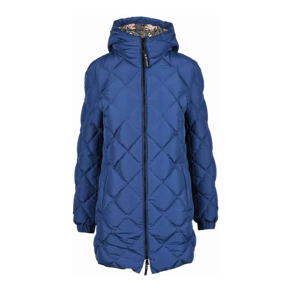 ETRO Puffer Jacket Blue Dames