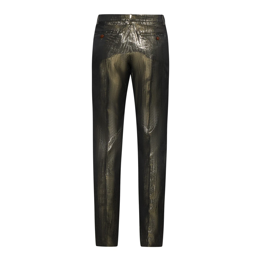 Alysi Gouden Broek Elegante Stijl Beige Dames