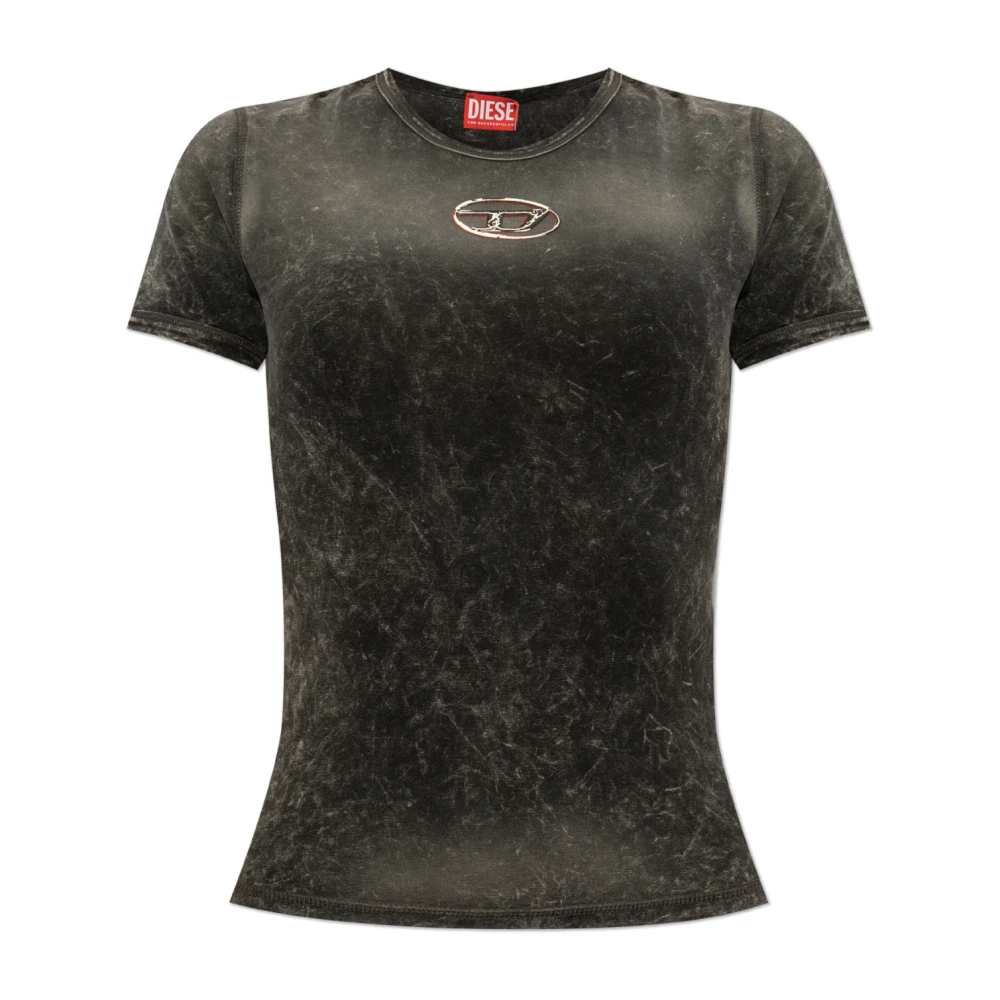 Diesel T-shirt 'T-Uncuties-P1' Gray Dames