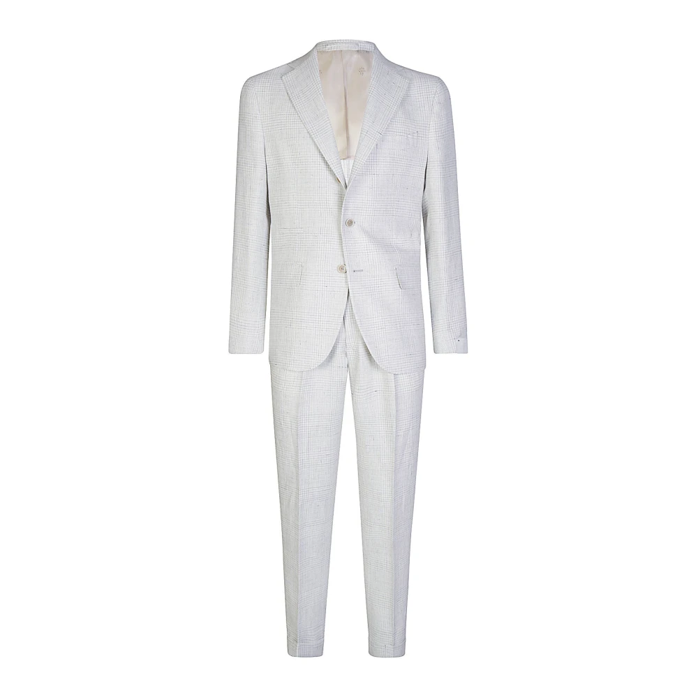 Eleventy Slim Fit Linnen Wol Pak Gray Heren