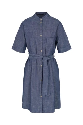 Blå Denim Skjortklänning Casual Elegans