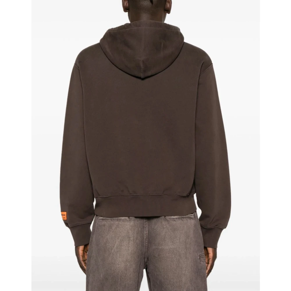 Heron Preston Gecensureerde Logo Hoodie Bruin Paarse Sweatshirt Brown Heren