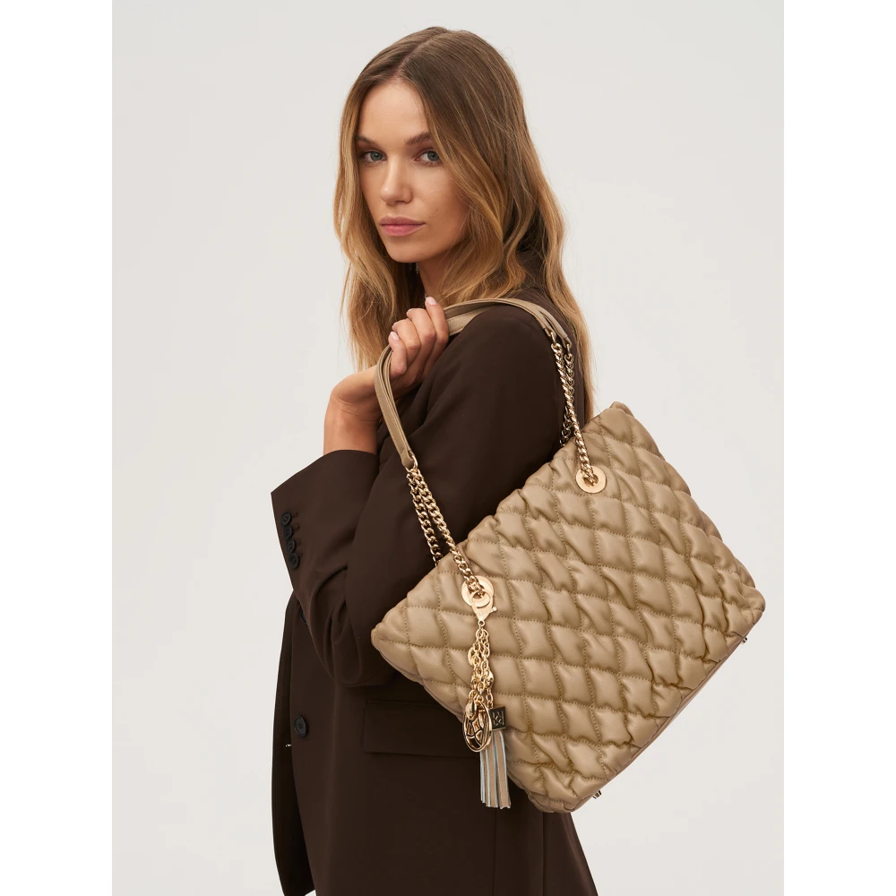 Kazar Zachte gevoerde tas met een afneembare hanger Beige Dames