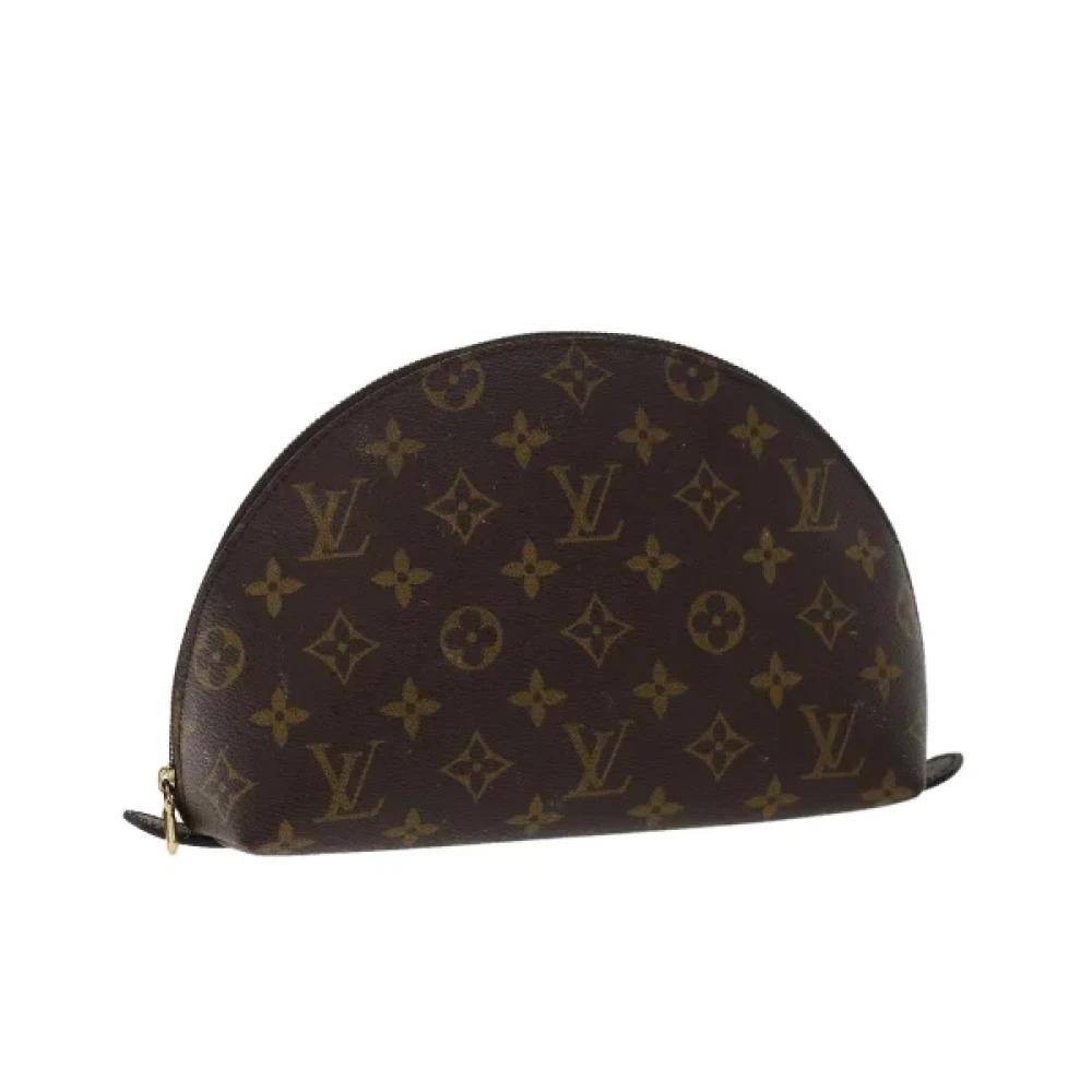 Pre-owned Brunt lerret Louis Vuitton kosmetisk veske