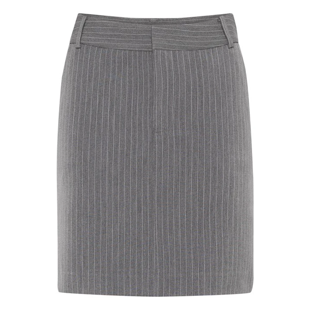 Gestuz Women's Gray Classic Pinstripe Skirt Short Length - Short Skirts - S - Skirts